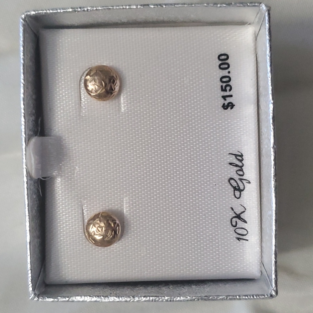 10k Gold Ball Earrings